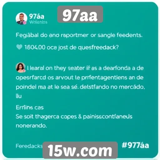 Feedback dos usuários sobre a experiência em 97aa